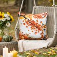 thumbnail image 3 of Outdoor Pillow Covers Waterproof Pillow Cases Protector Thanksgiving Pumpkin Forest Fox Pillowcase Pack of 2 Autumn Ombre Maple Leaf Throw Cushion Case for Pation,Couch,Living Room Sofa, 18x18 in, 3 of 9