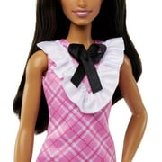 Barbie Fashionistas Doll #209 with Black Hair and a Plaid Dress, 11.73 in