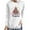 #202-White, variant on Craaazy Christmas Shirts for Women Trendy Shining Christmas Tree Printed Casual Round Neck Loose Long Sleeve Womens Top Gifts for Women