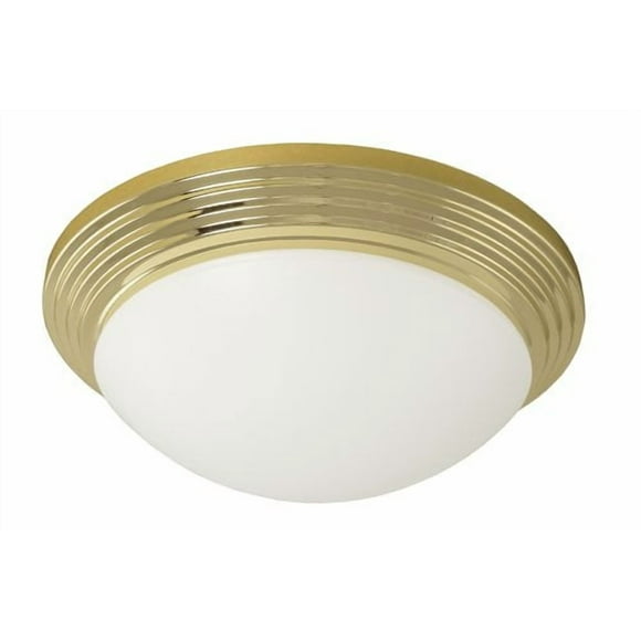 Good Earth Lighting Adiamo 14-inch Direct Wire Flush Mount Light, Brass