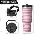 thumbnail image 4 of Modern 30oz Handheld Travel Tumbler with Handle – Double Wall Stainless Steel Insulated Cup, Flip Straw Lid, Leak-Proof & BPA-Free for Hot and Cold Drinks – Durable Coffee & Juice Mug Black, 4 of 7