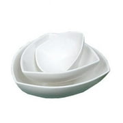 9 in. Porcelain Triangle Bowl, Super White - 48 oz - Pack of 12