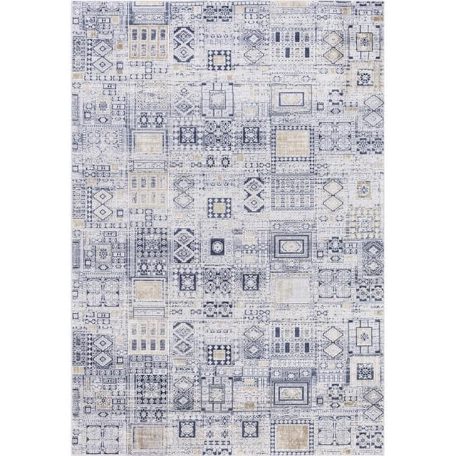 Amer Rug HAM77696 7 ft. 6 in. x 9 ft. 6 in. Hamilton Modern Power-Loomed Rug, Blue