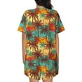 thumbnail image 6 of Fotbe Colorful Hawaii Palms Print Pajama Set for Women 2 Piece Loungewear Short Sleeve Tops and Shorts Set Soft Sleepwear-XX-Large, 6 of 7