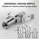 thumbnail image 2 of Grease Coupler Stainless steel Quick Release Double Handle Strong Lock On Grease Nozzle Fittings with Hose for Automobiles, 2 of 5