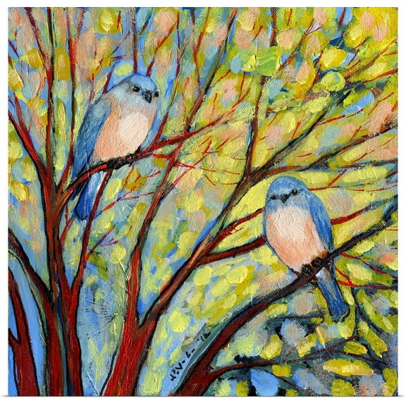 GBC | "Two Bluebirds" Art Print - 16x16