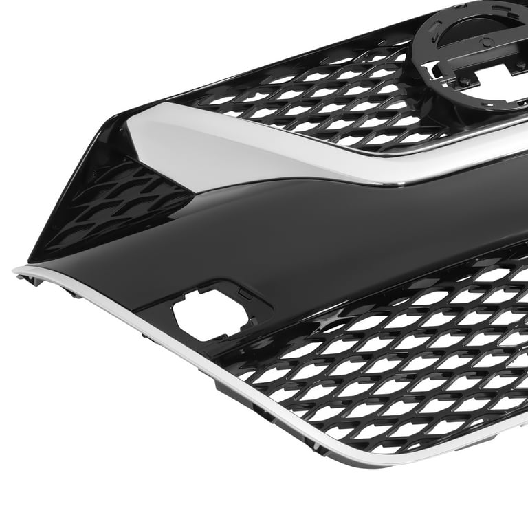CCPAO Front Chrome Black Bumper Grille Grill Compatible with Nissan Maxima 2016-2018 NI1200284