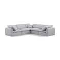 thumbnail image 1 of Meridian Furniture Indulge 158.5" Fabric L-Shaped Modular Sectional in Gray, 1 of 10