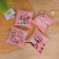 thumbnail image 5 of Mothers Day Pillow Covers 20x20 Set of 4 Velvet Mom Throw Pillow Covers Pink Rose Flower Floral Cushion Covers Pillow Case Gift for Mother Mom Birthday Home Outdoor Sofa Decoration (20), 5 of 6