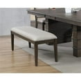 thumbnail image 4 of Pemberly Row 50" Contemporary Wood Dining Bench in Gray/Brown, 4 of 6