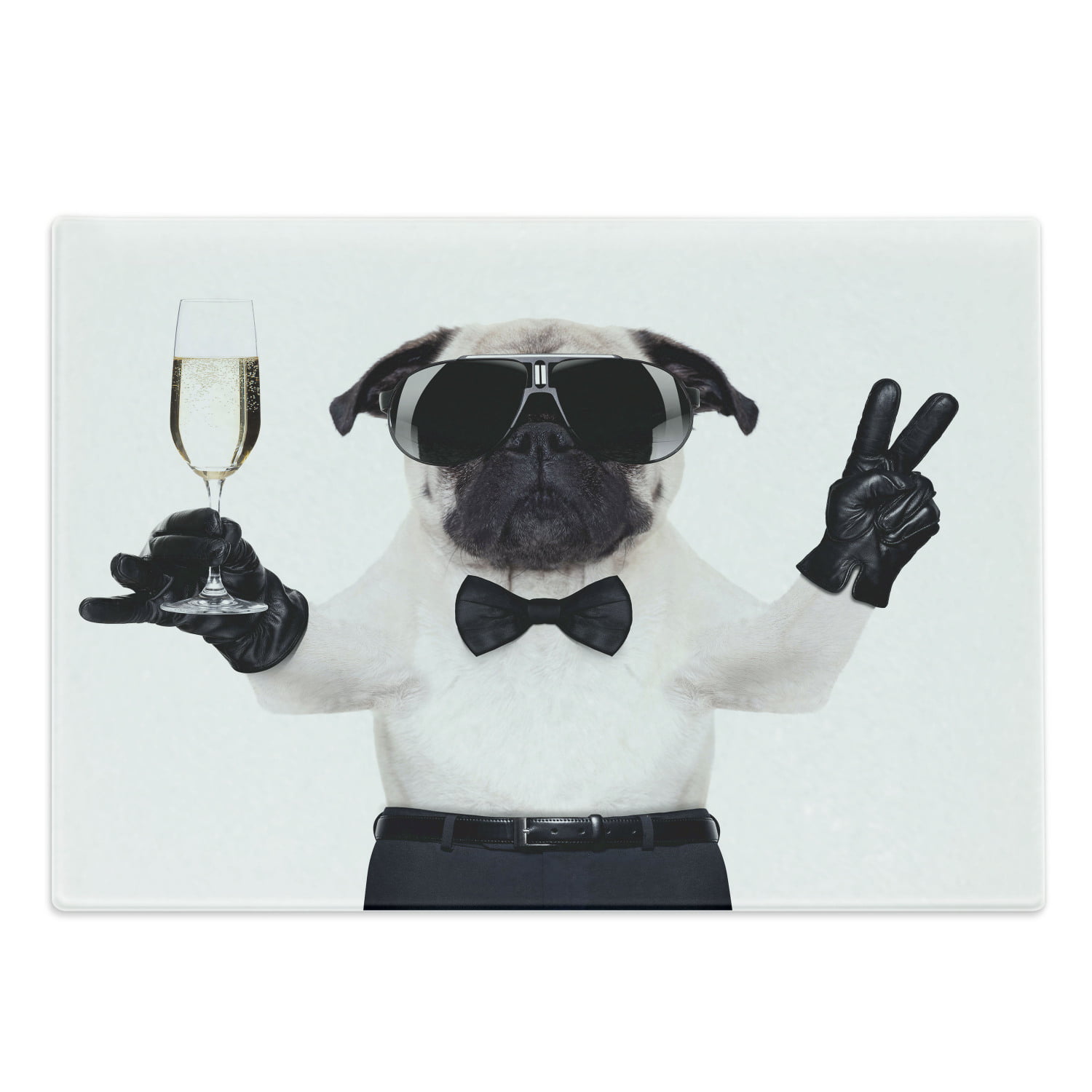 It's a Hard Life Being A Pug Funny Tempered Glass Chopping Board 