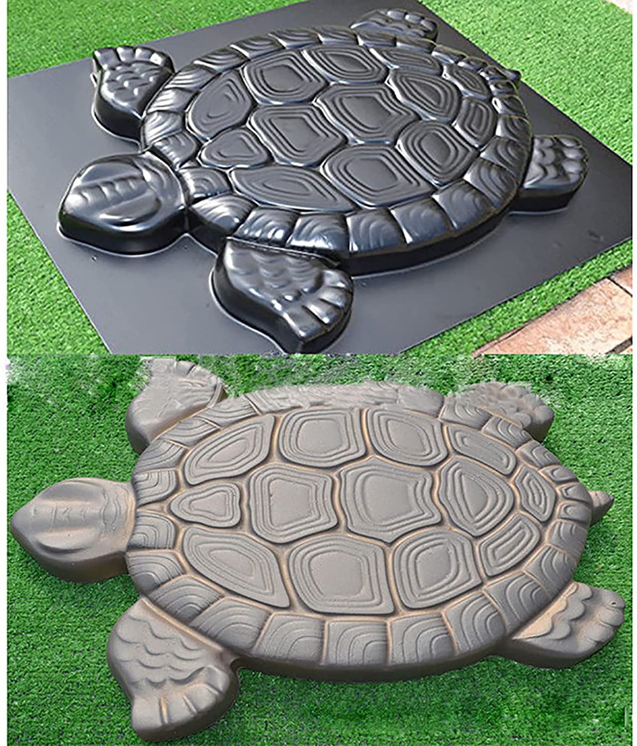 Frog stepping stone mold plaster concrete casting mould 11" x 10" x 3/4" thick 