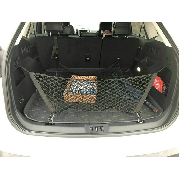 EACCESSORIES EA Rear Trunk Organizer Cargo Net for Ford Edge 2007-2022 – Envelope Style Cargo Net – Premium Mesh Elastic Car Trunk Organizer Vehicle Carrier Storage – Compatible Ford Edge 2007-2022