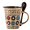 Khaki, variant on Mug/spoon set, Ceramic, 350ml, Multicolor
