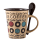 thumbnail image 1 of Taza de cerámica de 350ml, taza de tendencia retro con personalidad, taza simple, taza de café, taza de agua para el hogar, 1 of 5
