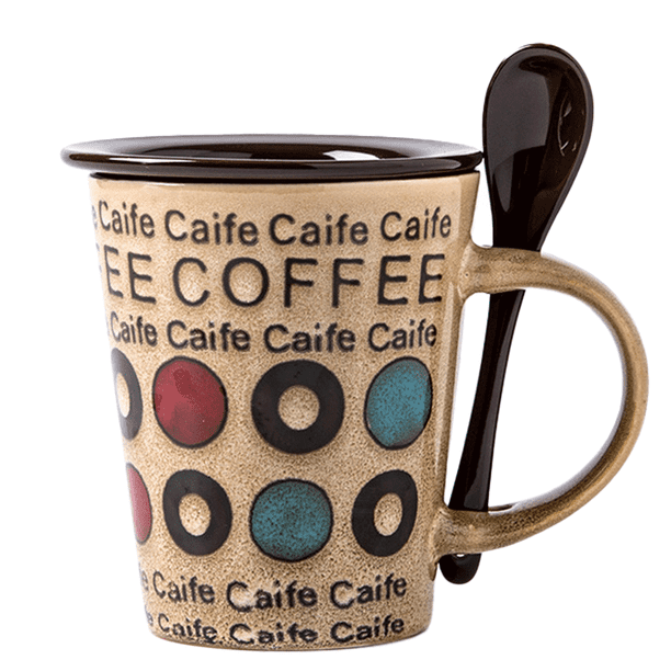 Taza de cerámica de 350ml, taza de tendencia retro con personalidad, taza simple, taza de café, taza de agua para el hogar