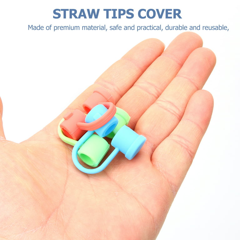 24pcs Reusable Straw Cover Cap Silicone Straw Tip Covers Drinking Straw  Protective Caps