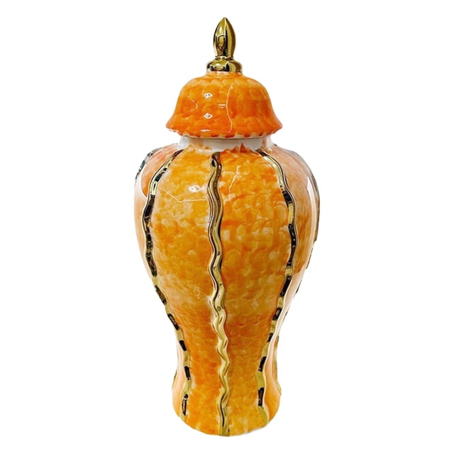 Jarrón de porcelana con forma de jengibre, florero de cerámica, jarrón chino estético, tarro de templo, capullo 18cmx18cmx36cm