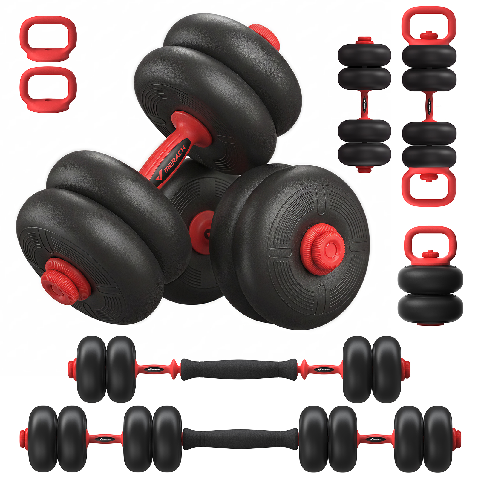Merach 45 lb Adjustable Dumbbell and Kettlebell Set photo 8