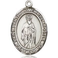 thumbnail image 3 of Extel Large Oval Pewter St. Bartholomew the Apostle Pendant with 24" chain, Made in USA, 3 of 10