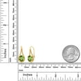 thumbnail image 2 of Gem Stone King 18K Yellow Gold Plated Silver Green Peridot Earrings for Women (4.20 Cttw, Gemstone August Birthstone, Oval 9X7MM), 2 of 3