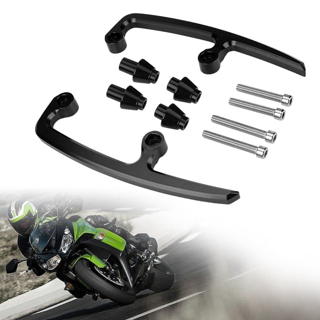 Rear Grab Bars, Aluminum Motorcycle Passenger Rear Grab Bar RearRail Kit for Z650 17-18