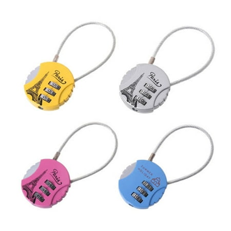 3-digit Travel Combination Lock Mini Cute Padlock Backpack Security Lock