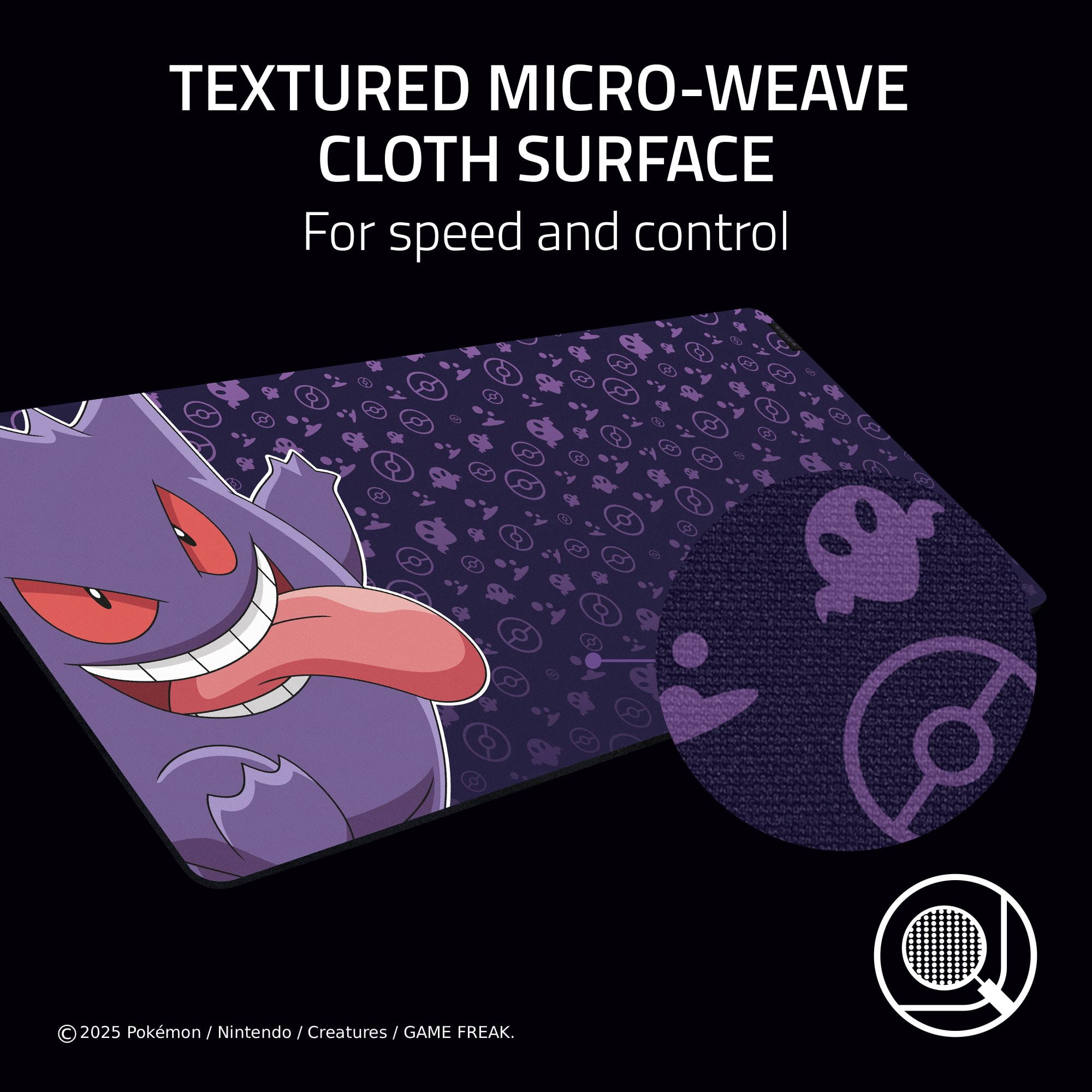 Razer Gigantus V2 XXL Textured Cloth Mouse Pad, Pokemon Gengar Edition