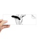 thumbnail image 1 of Planta de agua de flor de loto negro blanco Rectángulo Parachoques Pegatina Cuaderno Ventana Calcomanía, 1 of 1