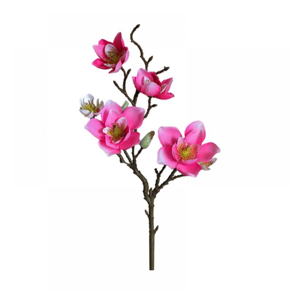 Pink+ Yellow 2 Colors Artificial Magnolia Bud Flower Vines Hanging 