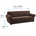 thumbnail image 4 of Mainstays Pixel Stretch Fabric Sofa Slipcover, Brown, 1-Piece, 4 of 9