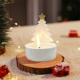 thumbnail image 4 of Christmas Candle Holder Small Christmas Tree Shaped Candlesticks Holder Bowl Ceramic Candleholder Stand for Xmas Festive Table Home Decor, 4 of 6