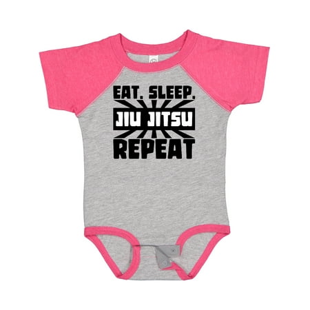 

Inktastic Eat Sleep Jiu Jitsu Repeat Gift Baby Boy or Baby Girl Bodysuit