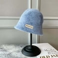 thumbnail image 2 of qolati Fuzzy Bucket Hat for Women Girl Winter Soft Warm Plush Bucket Hats Winter Faux Fur Fishmans Cap, 2 of 3
