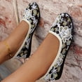 thumbnail image 6 of DIVVce Floral Embroidered Mesh Ballet Flats For Women Closed Toe Slip On Comfortable Footwear, 6 of 6