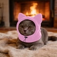 thumbnail image 4 of Pet Hood Dog Cat Snood Winter Warm Ears Design Adjustable Drawstring Cold Weather Pet Head Neck Warmer(Pink-31.5Cm), 4 of 4