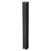 VEVOR Mailbox Post, 43x4x4in, Steel In-Ground Mounting Mail Box Stand with Powder Coating Surface, Heavy Duty Metal Post Sleeve Kit for Outside Curbside Residential Use, Easy Install, Black