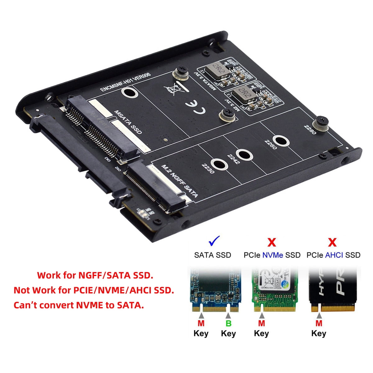 Chenyang Dual MSATA NGFF B+M SSD Card JBOD Raid0 Span Bridge to 2.5inch SATA Combo HDD Disk Drive Enclosure