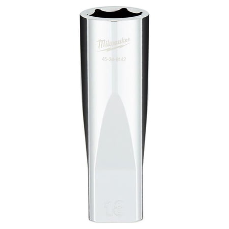 UPC: 0045242589470 | Milwaukee-45-34-9142 1/2 in. Drive 18MM Metric 6-Point Deep Socket with FOUR FLAT Sides