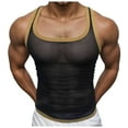 thumbnail image 2 of Conairie Mens Tank Tops Workout Solid Color Slim Gym Muscle Sleeveless Shirts Breathable Running Athletic Vest Black M, 2 of 5