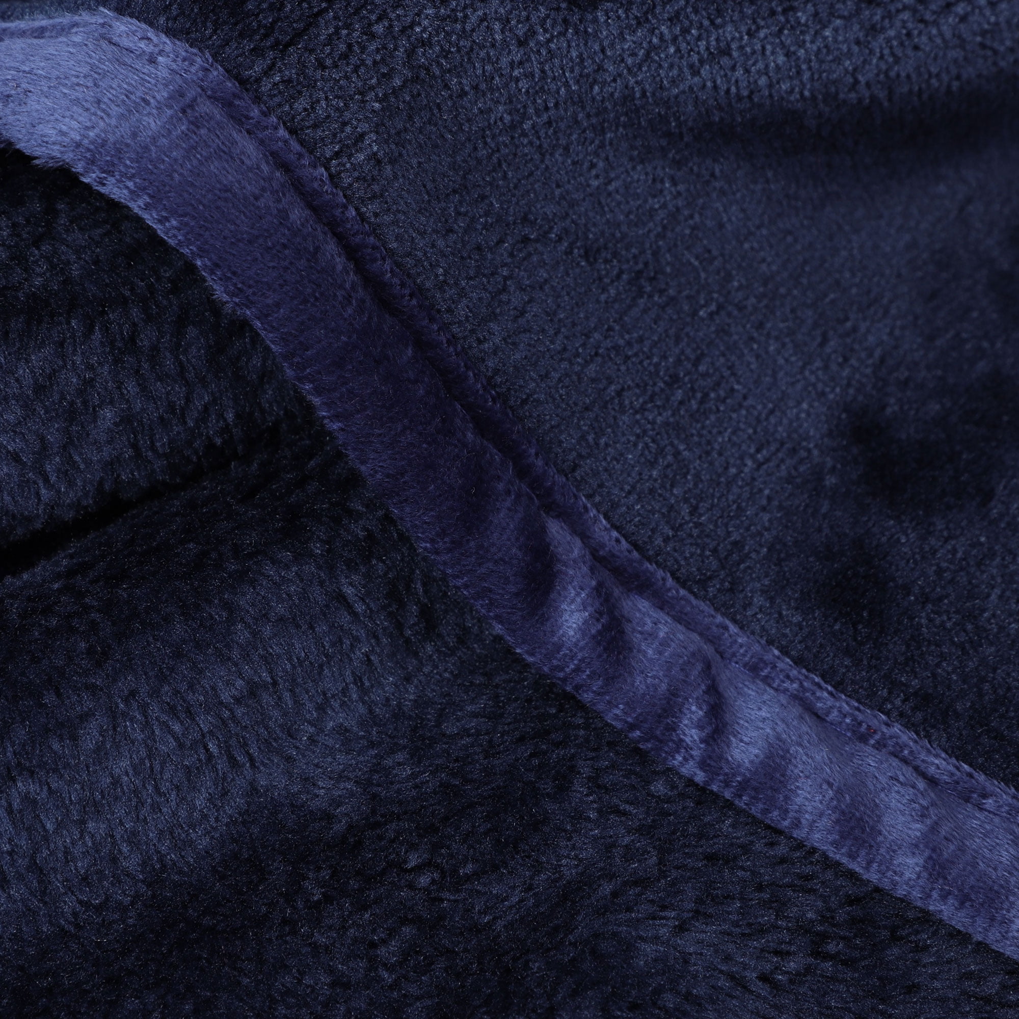 Unique Bargains Flannel Fleece Blanket Soft Luxury Hemmed Navy Blue 23"x30"