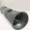thumbnail image 4 of Plush Foldable Cat Tunnel Tube Playtube Hideaway Crinkle Tunnel for Small Cat, 4 of 12