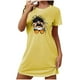 thumbnail image 2 of Camisón corto de talla grande para mujer, camisón de manga corta con estampado de pecho a la moda, camisón para mujer, 2 of 5