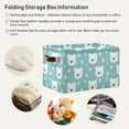 thumbnail image 5 of Storage Bins with Handle Fabric Organizer Basket Foldable Box 1 Pack White Bear Face and Paw 14.2x10.2x8.3, 5 of 8