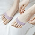 thumbnail image 4 of 3 Pairs Women's Toe Topper Socks Non Slip Toe Cover No Show Half Socks with Cushion Pad, 4 of 6