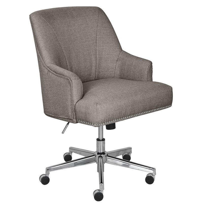 Serta Style Leighton Home Office Chair Soft Medium Gray Fabric Walmart Canada