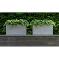 thumbnail image 2 of Pottery Pots USA Inc. Pottery Pots Jort Small Fiberstone Indoor Outdoor Modern Rectangle Planter, 16 Inch Tall Grey 16"x32"x12", 2 of 5