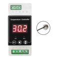 thumbnail image 1 of LED Rail Thermostat DC8-24V 2-Way Relay Din Rail Mounted Controller A, 1 of 5
