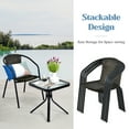 thumbnail image 6 of Costway Set of 8 Rattan Dining Stack Chair Armrest Indoor &Outdoor, 6 of 10