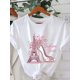 thumbnail image 1 of Chic Eiffel Tower & High Heels Graphic Tee for Women - Soft Polyester Blend, Short Sleeve Crew Neck, Relaxed Fit, Casual Summer & Spring Top with Floral Accents, Perfect for Travel & Outdoor Activiti, 1 of 8